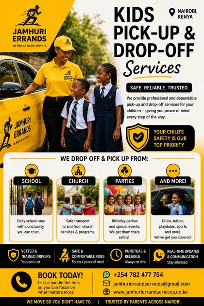 Kids Pick-up and Drop-off brochure